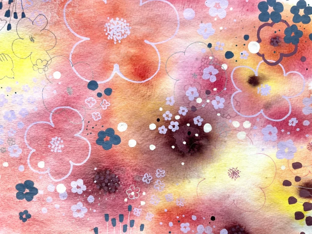 Blumenmuster im Seelengarten-Minibook